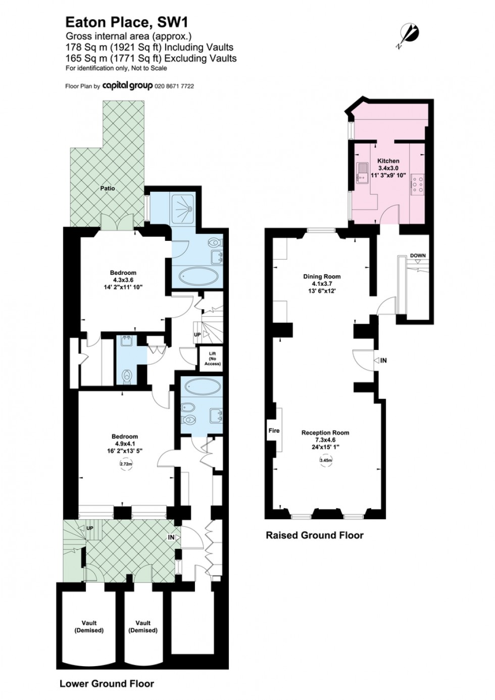 Floorplan for Eaton Place, Belgravia, SW1X