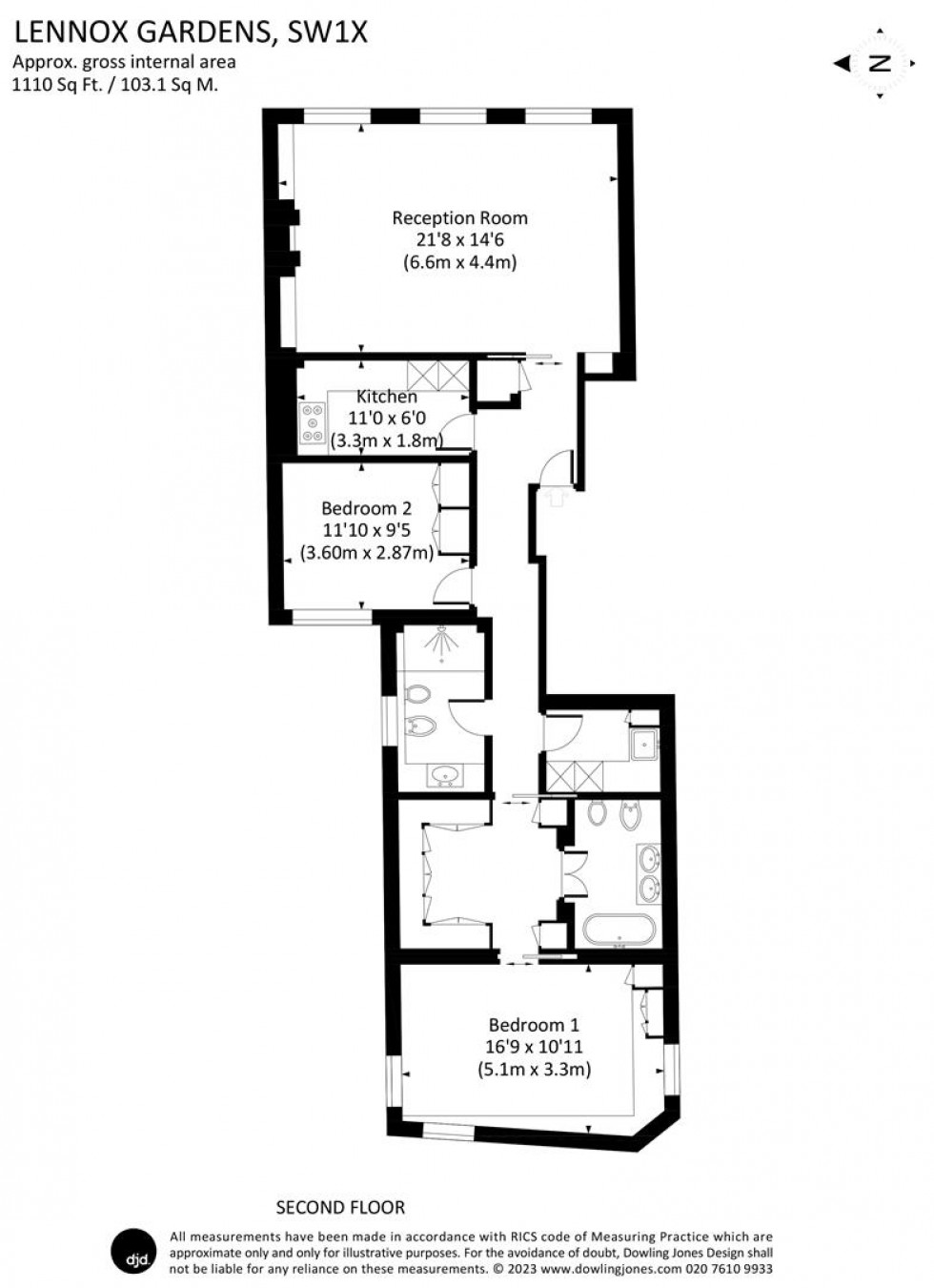Floorplan for Lennox Gardens, Knightsbridge, SW1X